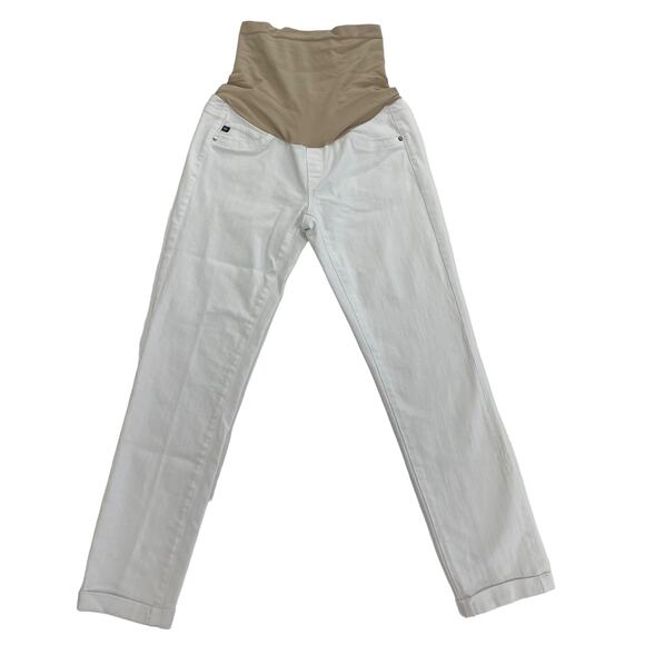Adriano Goldschmied White Denim Skinny Ankle Maternity Jean Womens 27 AS IS - Picture 1 of 9